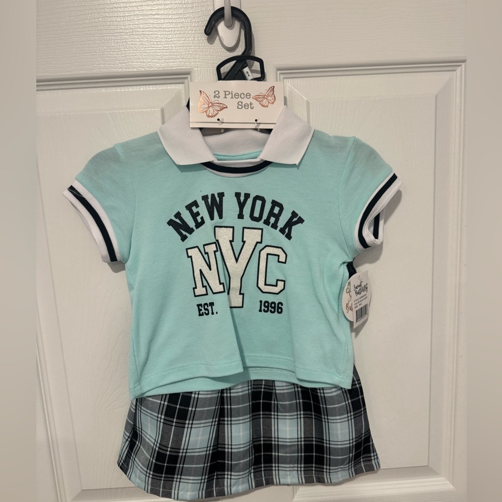 2-Piece NYC Mint Plaid Set